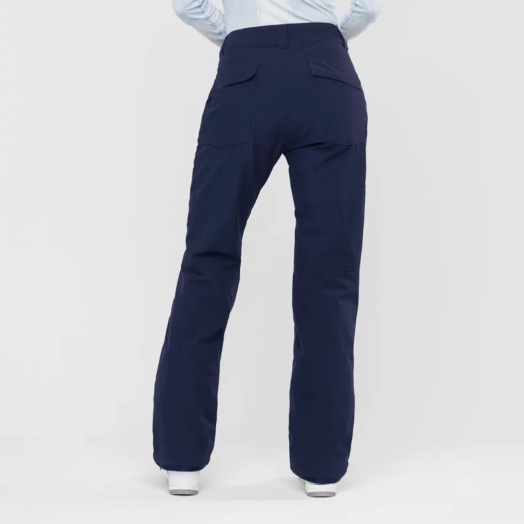 Navy Salomon Edge Women's Ski Pants | IE DC5607